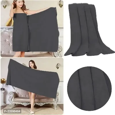 Latest Cotton Fade Resistant 650 GSM Bath Towel - 2Pcs (Grey, 30 x 60)-thumb4