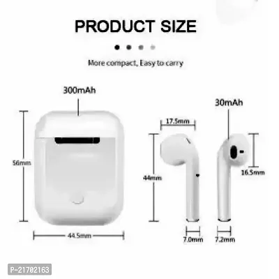 I12 Airport -Bluetooth Wireless Earbuds Bluetooth Headset (White, True Wireless)-thumb5