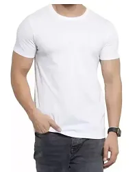 Classic Polyester Solid Tshirt for Men, Pack of 2-thumb2