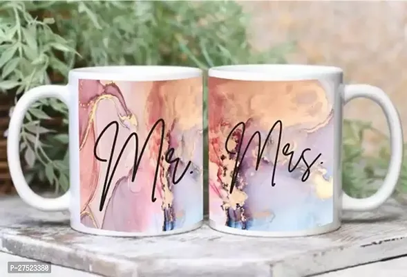 Mr And Mrs Couple Coffee Mug For Gifting Gift For Husband And Wife-Pack Of 2-thumb0