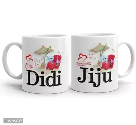 Didi And Jiju Printed Ceramic Coffee Mug For Gifting Gifting Mug Coffee Mug For Gifting-Pack Of 2-thumb0