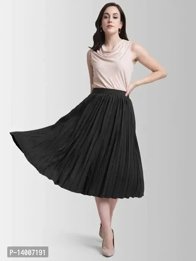 Self Design Pleated Skirt-thumb0