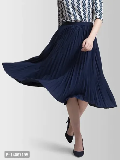 Self Design Pleated Skirt-thumb0