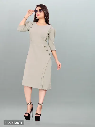 Classic Lycra Solid Dresses for Women-thumb4