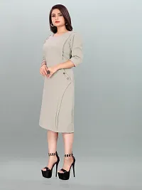 Classic Lycra Solid Dresses for Women-thumb2