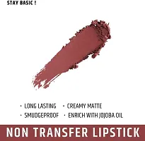 Cosmetics 24 Hrs Non Transfer Matte Lipstick (LL03-08)  (Stay Basic, )-thumb3