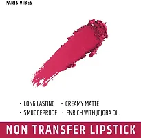 Cosmetics 24 Hrs Non Transfer Matte Lipstick Long Lasting (LL03-23)  (Paris Vibes, 3 g)-thumb3