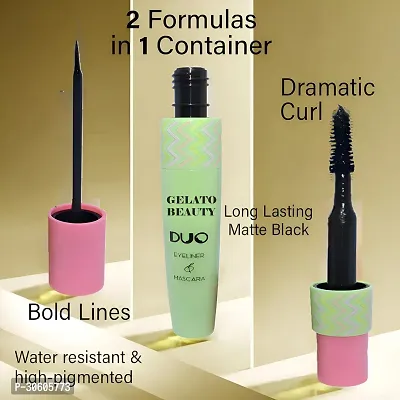 Gelato Beauty Duo 2 in 1 Mascara  Eye Liner Lightweight, Denser  Longer Lashes, for  Long Lasting-thumb3