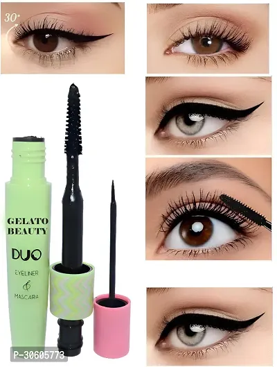 Gelato Beauty Duo 2 in 1 Mascara  Eye Liner Lightweight, Denser  Longer Lashes, for  Long Lasting-thumb2