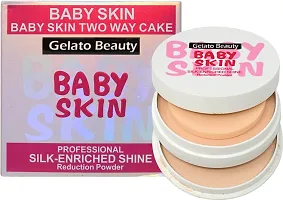 GELATO BEAUTY Professional Silk-Enriched Shine (Baby Skin) Cover Matte  Compact Powder 9510-01-thumb2