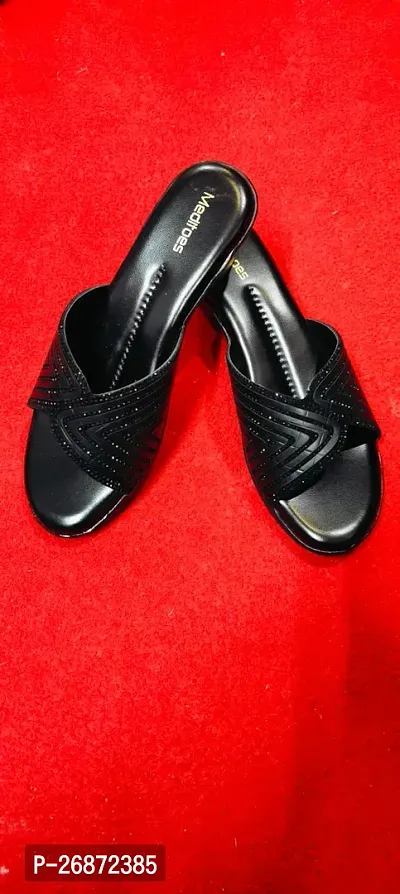 Elegant Black Rubber One Toe Flats For Women