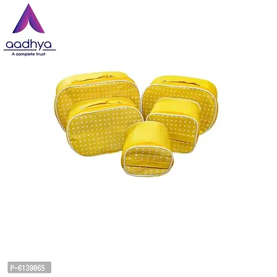 Designer Yellow Nylon Vanity Box- 5 Kit-thumb4