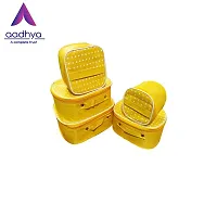 Designer Yellow Nylon Vanity Box- 5 Kit-thumb1
