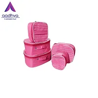 Designer Pink Nylon Vanity Box- 5 Kit-thumb1