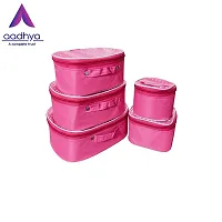Designer Pink Nylon Vanity Box- 5 Kit-thumb2