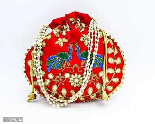 Fancy Embroidered Potli Bag For Women-thumb0