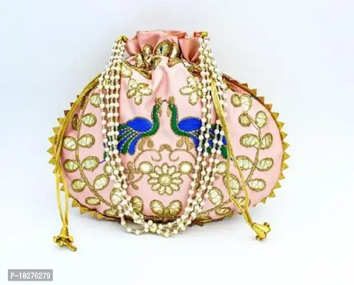 Fancy Embroidered Potli Bag For Women-thumb0