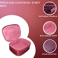 Designer Magenta Nylon Vanity Box- 5 Kit-thumb3