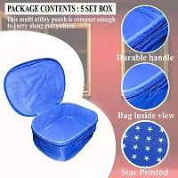 Designer Blue Nylon Vanity Box- 5 Kit-thumb2