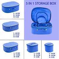 Designer Blue Nylon Vanity Box- 5 Kit-thumb4