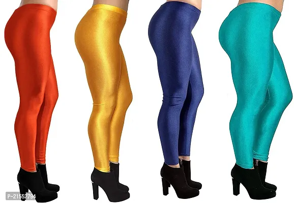 Buy PT Stretchable fit Satin Shiny Lycra Shimmer Chudidar Leggings for Women  and Girl in Wide Shades of Vibrant Colors in Regular and Plus Size (23  Colors Pack of 2 Online In