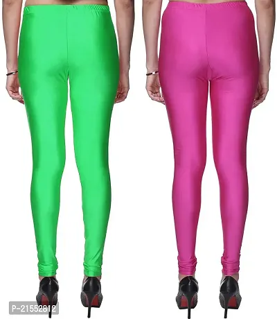 Colors Cube Streachable Shiny Chudidar Legging Combo Pack-thumb2