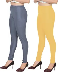 Fabulous Multicoloured Silk Blend  Leggings Combo For Women-thumb2