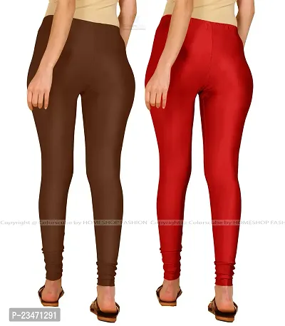 Stylish Women Lycra Blend Leggings Pack of 2-thumb3