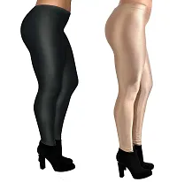 Fabulous Cotton Solid Leggings For Women- Pack Of 2-thumb1