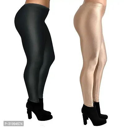 Fabulous Cotton Solid Leggings For Women- Pack Of 2-thumb2