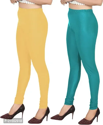 Colors Cube Streachable Shiny Chudidar Legging Combo Pack-thumb3