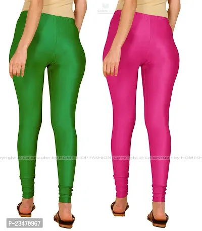 Stylish Women Lycra Blend Leggings Pack of 2-thumb3