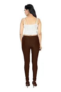 Fabulous Brown Satin Leggings For Women-thumb4