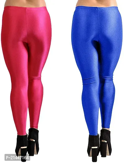 Fabulous Multicoloured Silk Blend  Leggings Combo For Women-thumb3