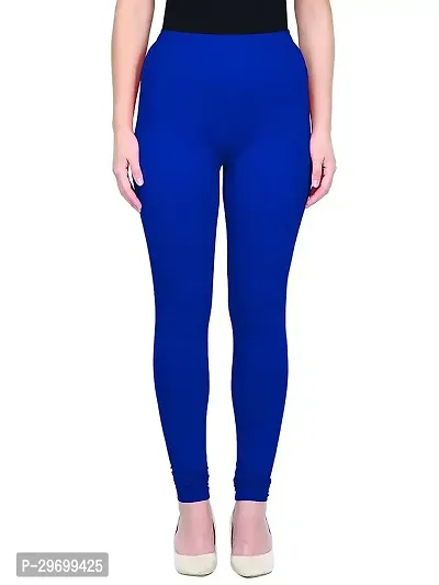 Fabulous Blue Cotton Solid Leggings For Women-thumb0