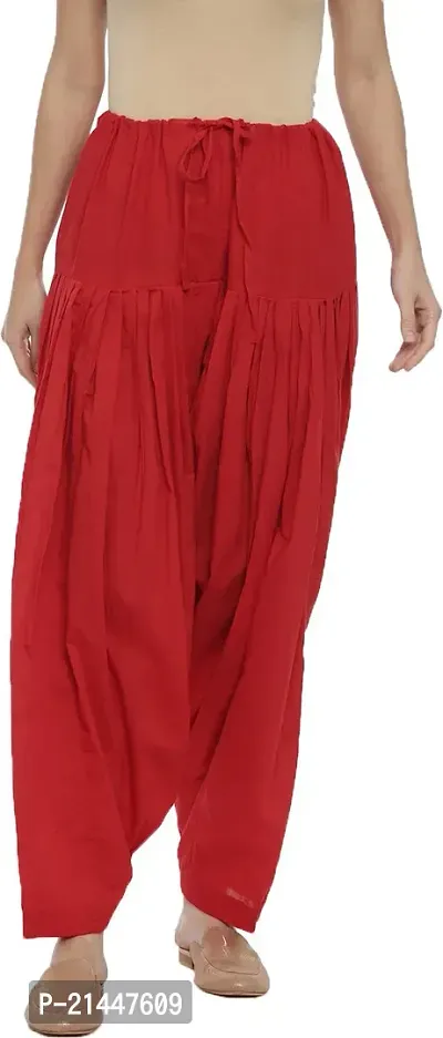 Fabulous Red Cotton  Salwars For Women-thumb0