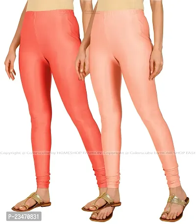 Stylish Women Lycra Blend Leggings Pack of 2-thumb2