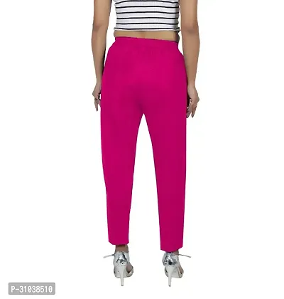 Stylish Pink Cotton Blend Solid Ethnic Pants For Women-thumb3