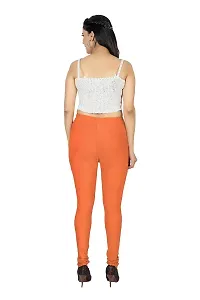 Fabulous Orange Satin Leggings For Women-thumb4