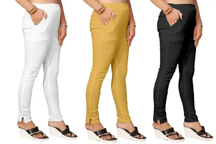 Women Solid Slub Ethnic Pant