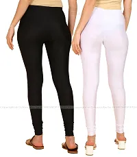 Stylish Women Lycra Blend Leggings Pack of 2-thumb2