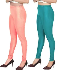 Colors Cube Streachable Shiny Chudidar Legging Combo Pack-thumb2