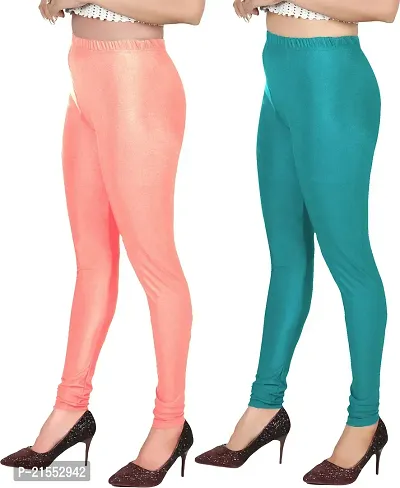 Colors Cube Streachable Shiny Chudidar Legging Combo Pack-thumb3