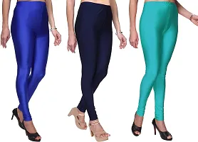 Colors Cube Streachable Shiny Chudidar Legging Combo Pack-thumb2