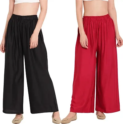 Elegant Rayon Solid Ethnic Pant For Women