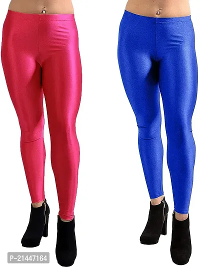 Fabulous Multicoloured Silk Blend  Leggings Combo For Women