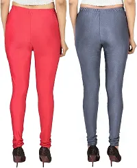 Fabulous Multicoloured Silk Blend  Leggings Combo For Women-thumb1