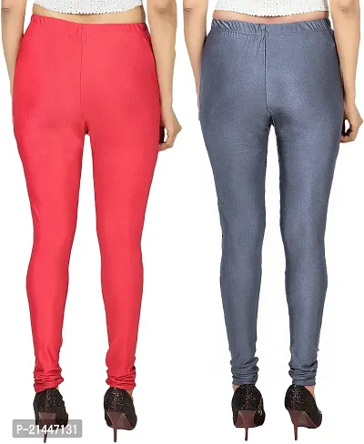 Fabulous Multicoloured Silk Blend  Leggings Combo For Women-thumb2