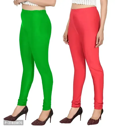 Stylish Multicoloured Lycra Solid Leggings For Women Pack Of 2-thumb3