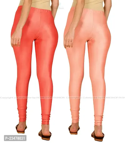 Stylish Women Lycra Blend Leggings Pack of 2-thumb3